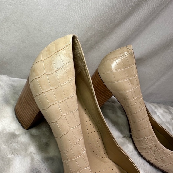 New Marc Joesph Comfort Pump Reptile Cream Nude Size 12 - Picture 4 of 6